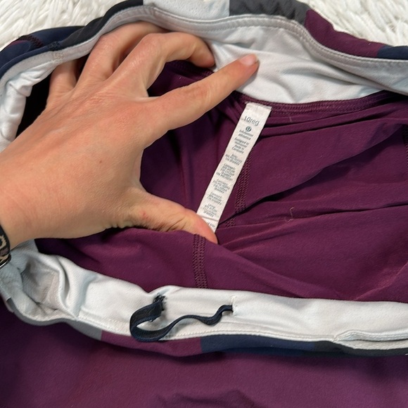 Lululemon Run: Pace Setter Skirt (Regular) Plum / Pow Stripe Angel Wing - Picture 2 of 7